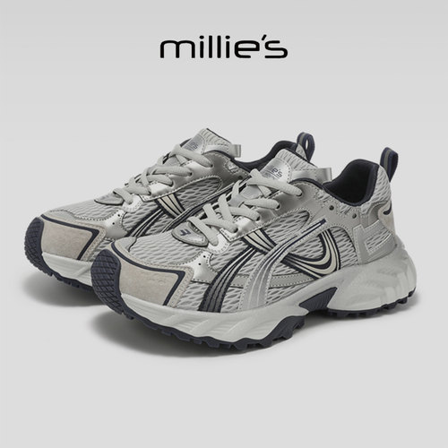 MILLIE'S/妙丽真皮厚底老爹鞋