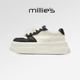 2005新款 撞色松糕鞋 系带厚底头层牛皮休闲板鞋 millies妙丽 女秋季