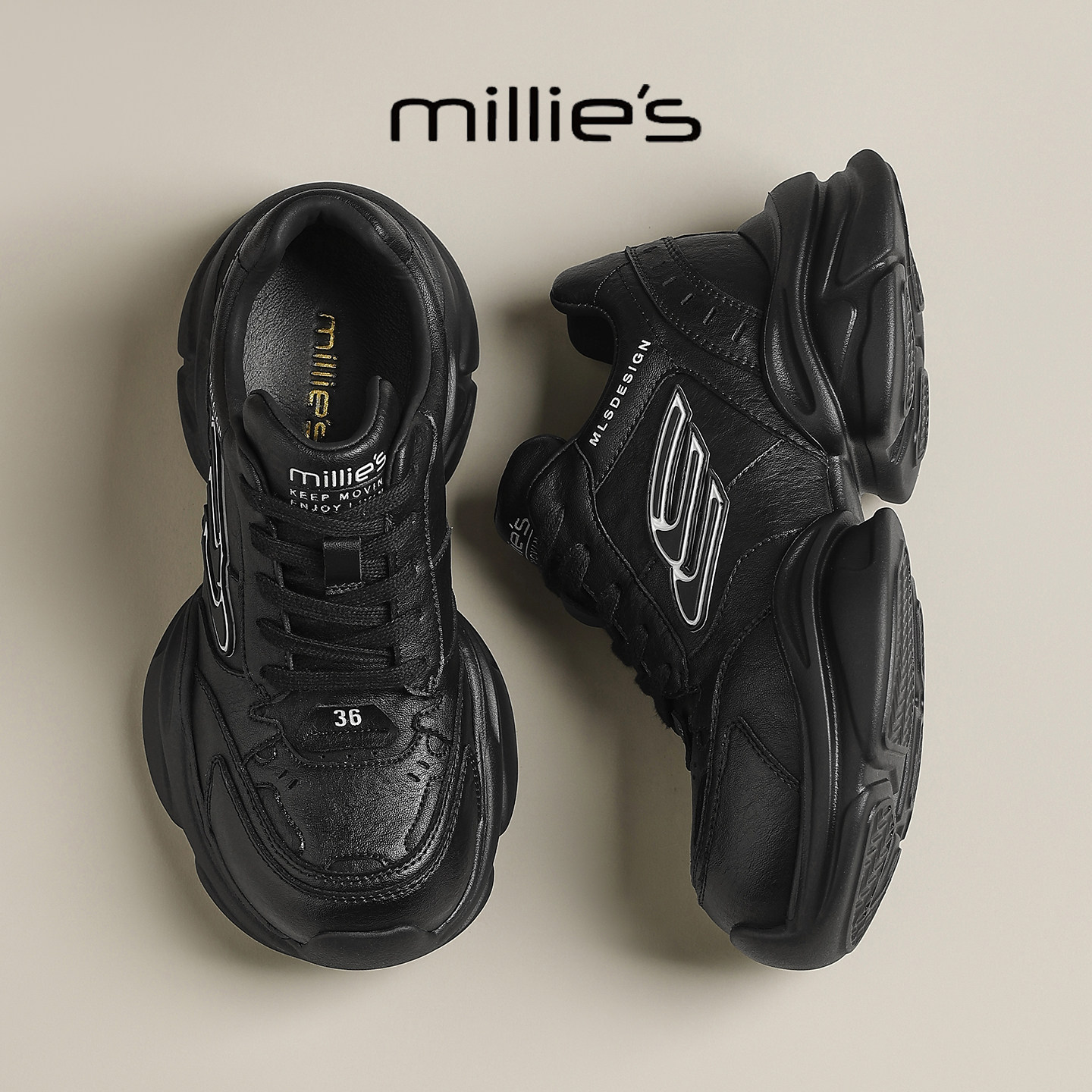 MILLIE'S/妙丽厚底休闲鞋女