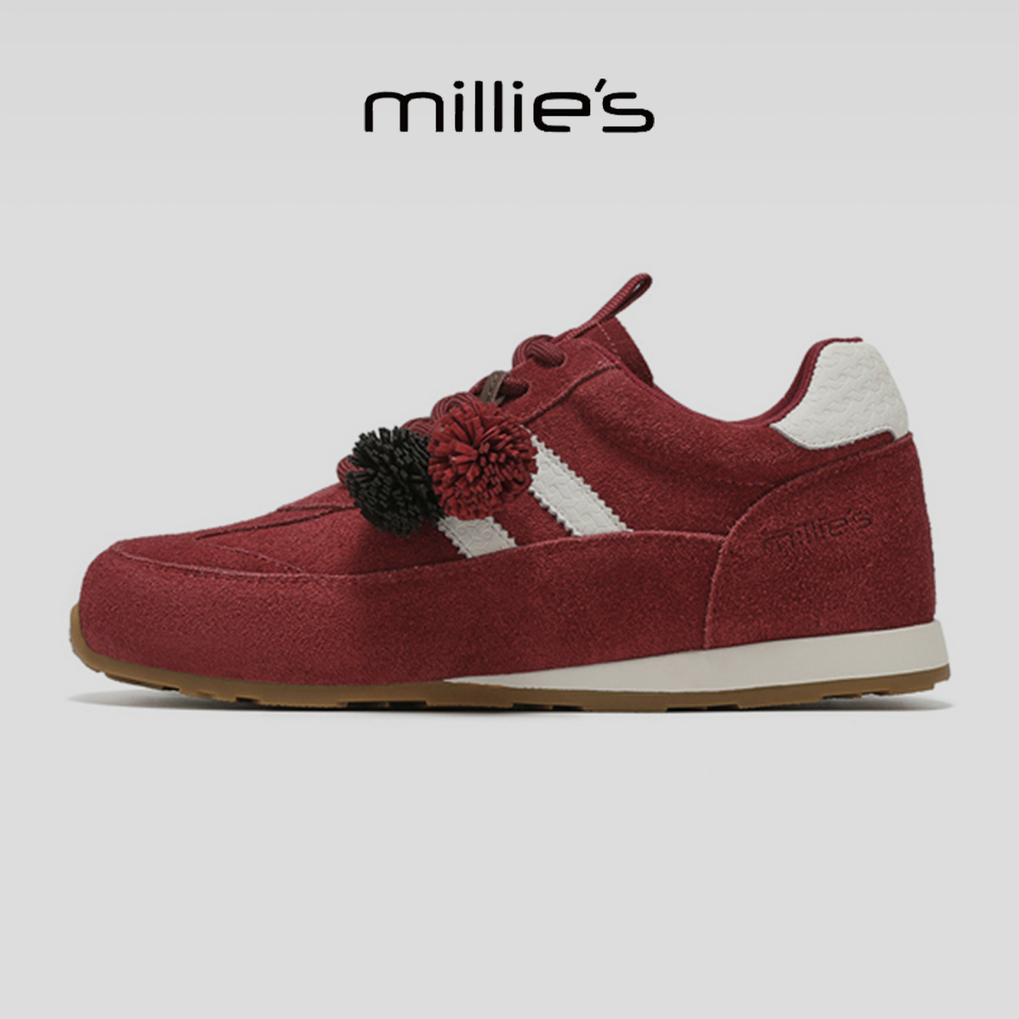 MILLIE'S/妙丽真皮德训鞋女