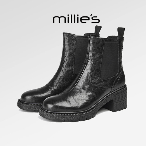 顺丰包邮手抓纹胎牛皮厚底马丁靴