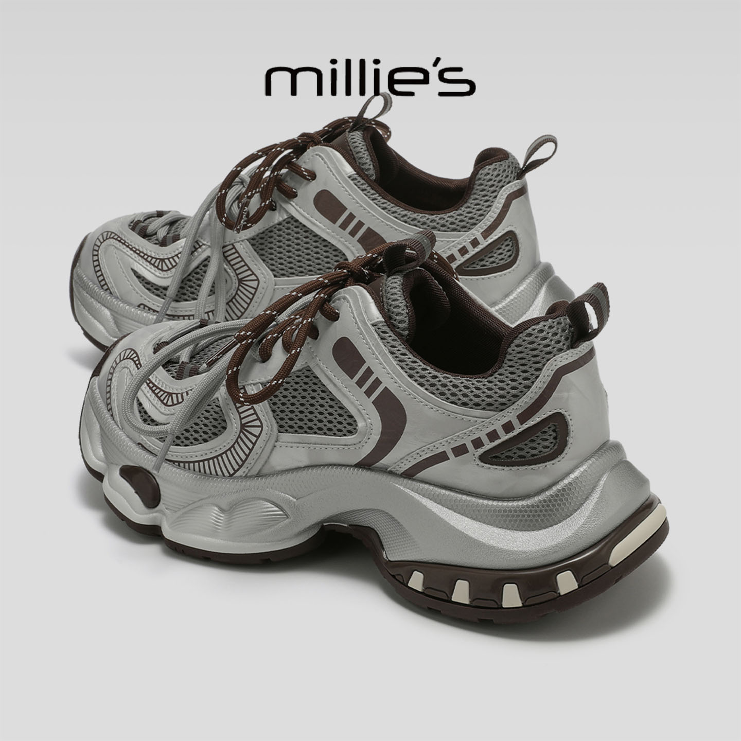 MILLIE'S/妙丽真皮厚底休闲鞋