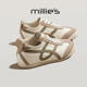 女鞋 妙丽圆头平底中帮鞋 MILLIE 法式 时尚 运动休闲春秋旅游板鞋