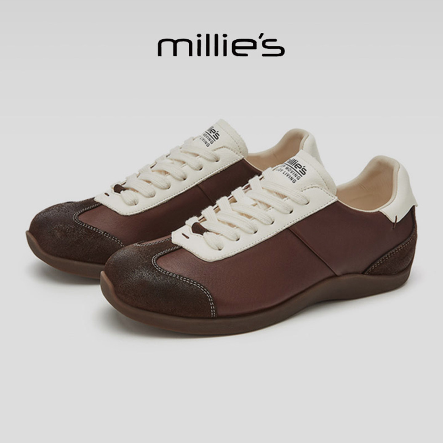 MILLIE'S/妙丽真皮德训鞋