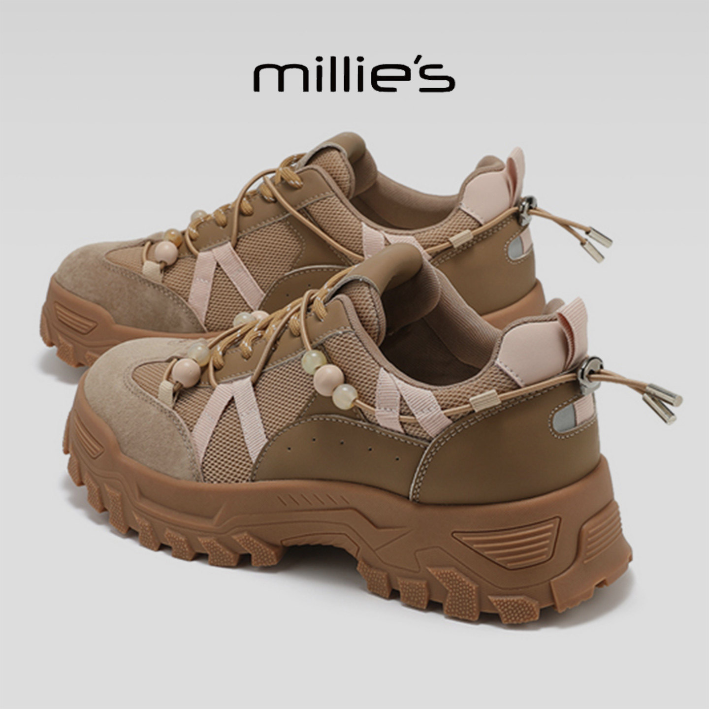 MILLIE'S/妙丽真皮德训鞋女