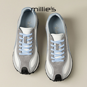 春季 妙丽2026新款 拼接厚底增高阿甘鞋 女时尚 MILLIE 百搭休闲鞋