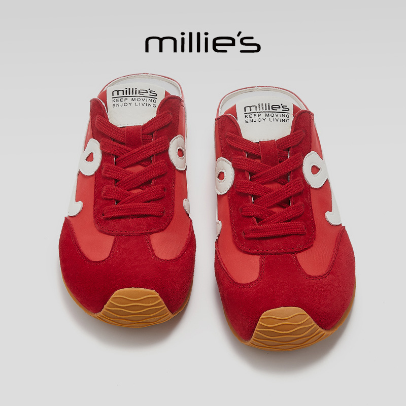 MILLIE'S/妙丽真皮厚底休闲鞋