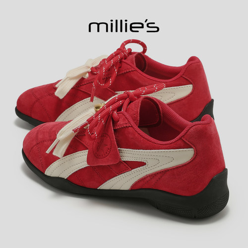 MILLIE'S/妙丽真皮平跟休闲鞋