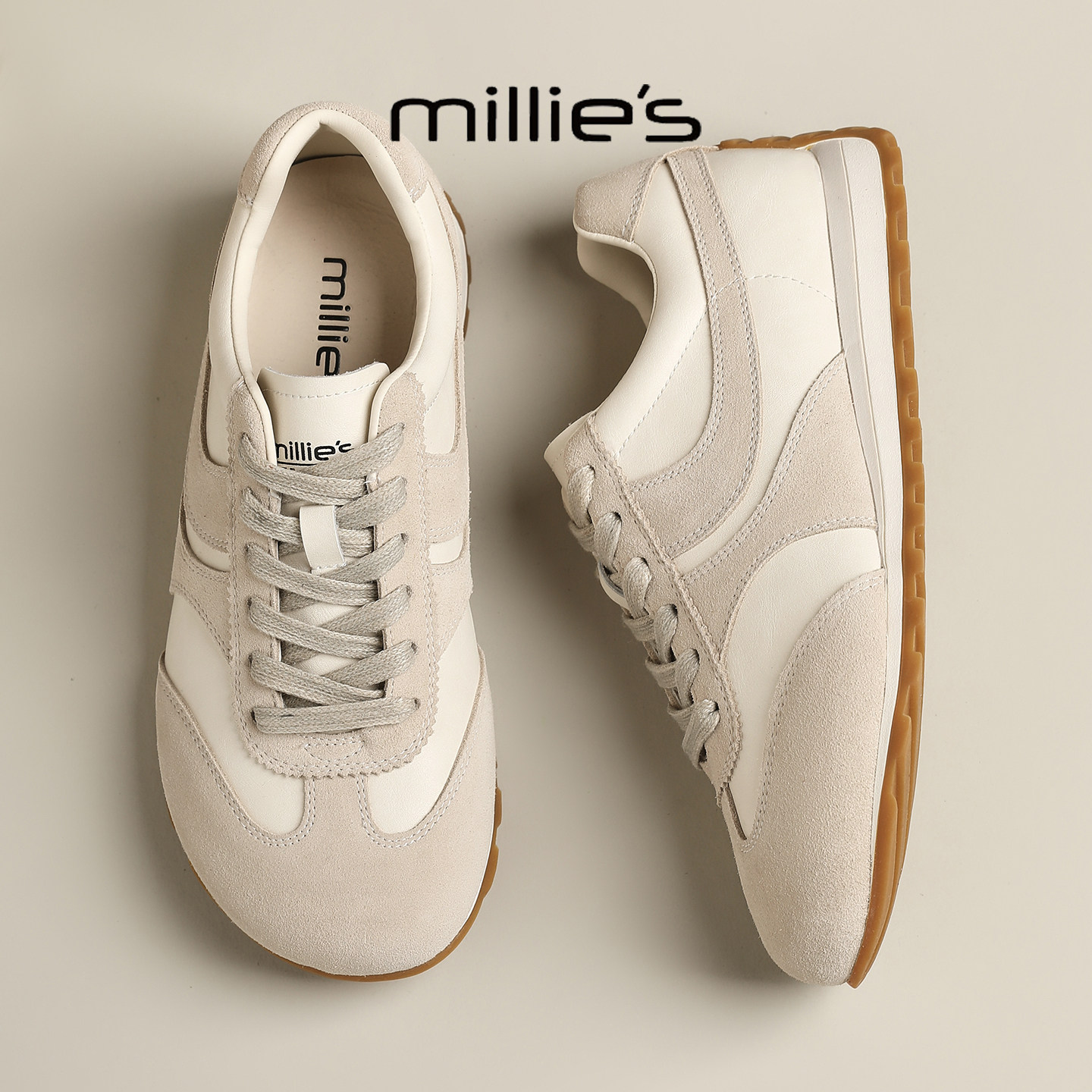 MILLIE'S/妙丽真皮德训鞋