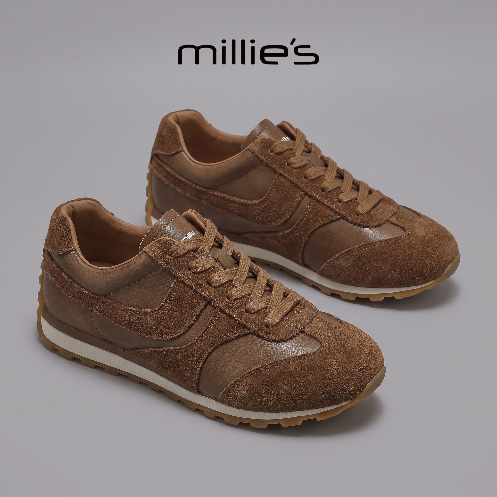 MILLIE'S/妙丽真皮德训鞋