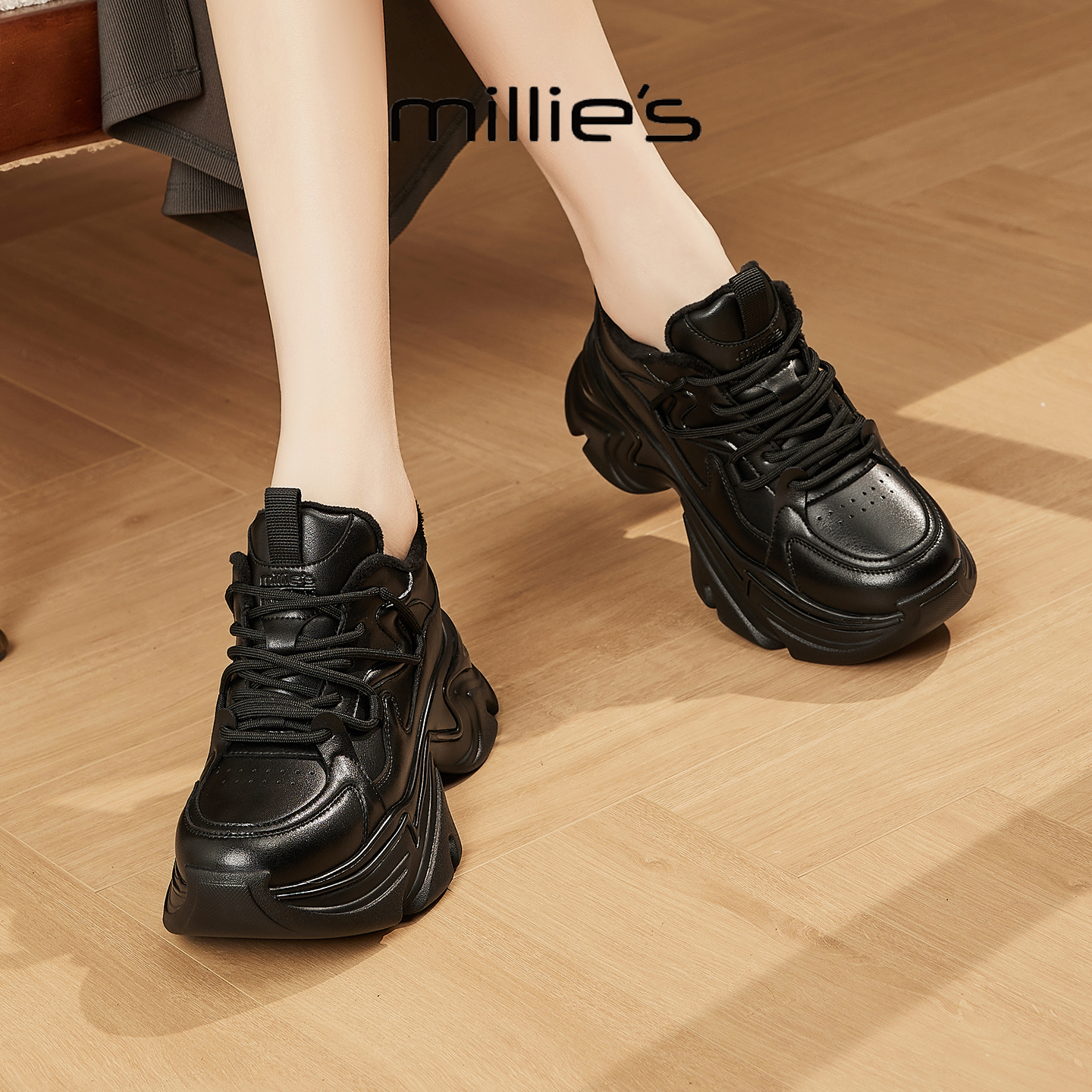 MILLIE'S/妙丽真皮时尚休闲鞋