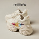 MILLIE 女 百搭舒适休闲老爹鞋 妙丽圆头厚底增高涂鸦设计感时尚