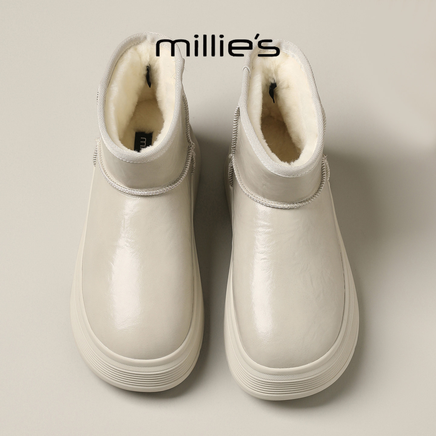 MILLIE'S/妙丽户外加绒厚底雪地靴女冬季保暖厚底短靴套脚棉鞋,女鞋,时尚雪地靴,淘宝优惠券,粉丝福利购,淘宝优惠卷