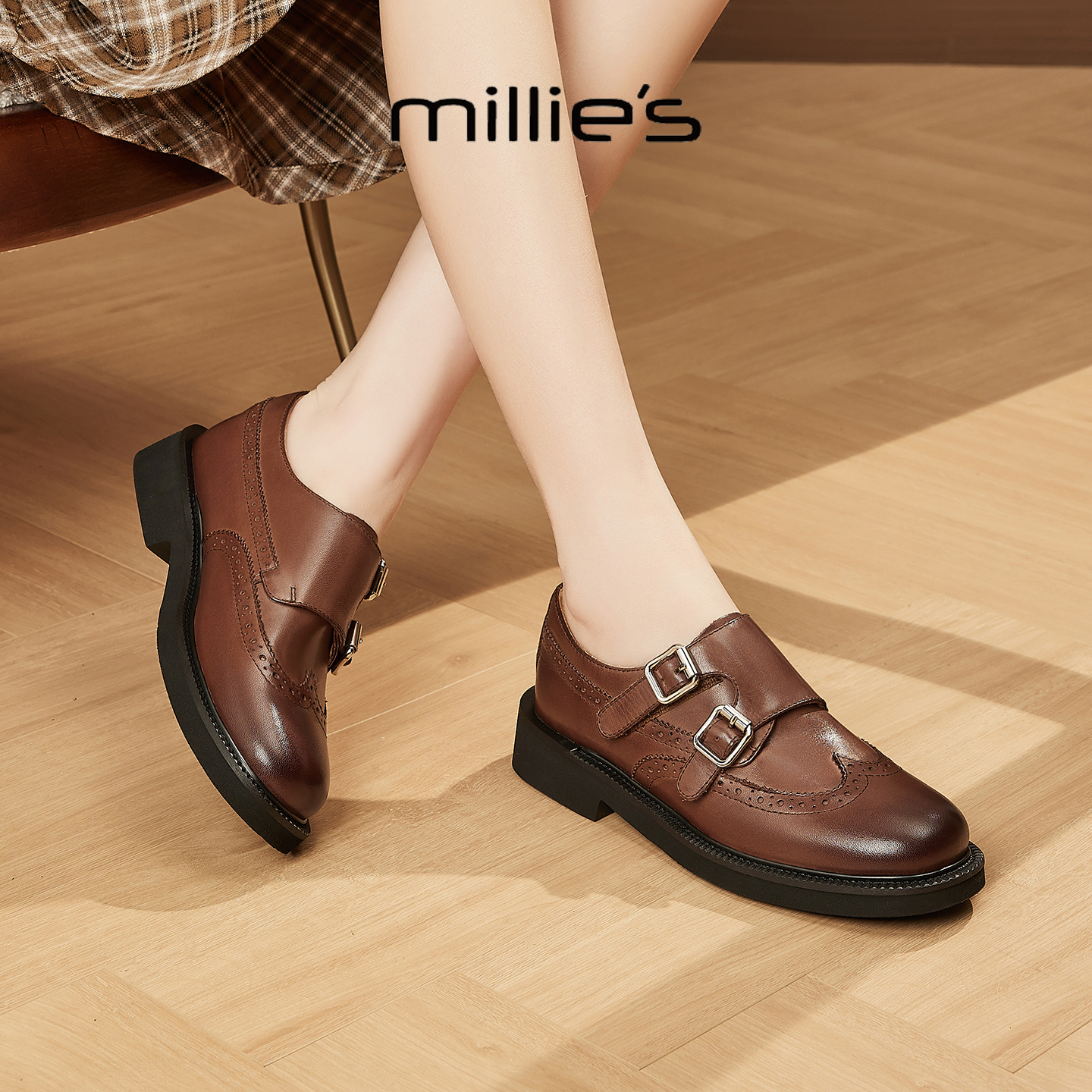 MILLIE'S/妙丽真皮女士单鞋