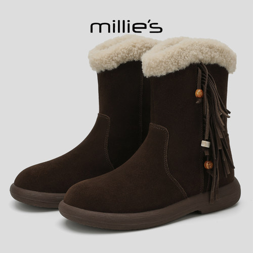 顺丰包邮妙丽加绒保暖雪地靴
