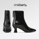 妙丽尖头方跟短靴 洋气牛皮绝美通勤切尔西女靴 MILLIE 秋冬季