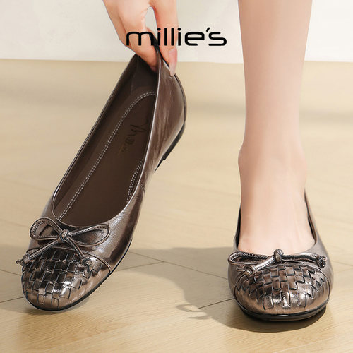 MILLIE'S/妙丽法式复古渔夫鞋