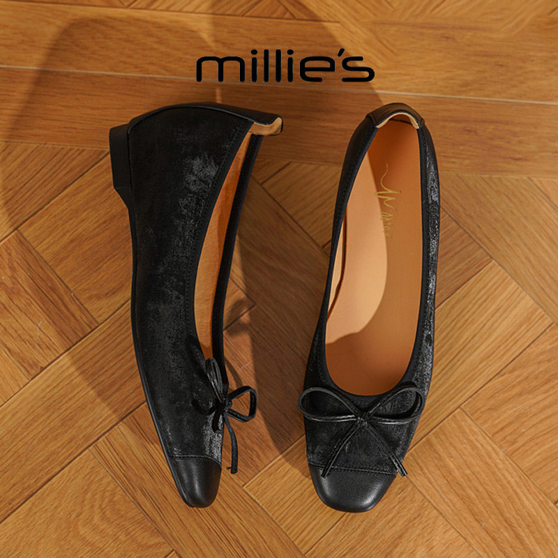 MILLIE'S/妙丽蝴蝶结芭蕾舞鞋