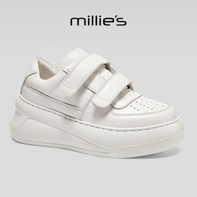 MILLIE'S/妙丽魔术贴小白鞋女