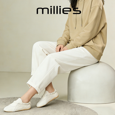 MILLIE'S/妙丽真皮德训鞋女