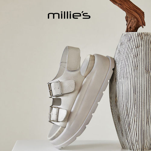 MILLIE'S/妙丽真皮勃肯鞋女