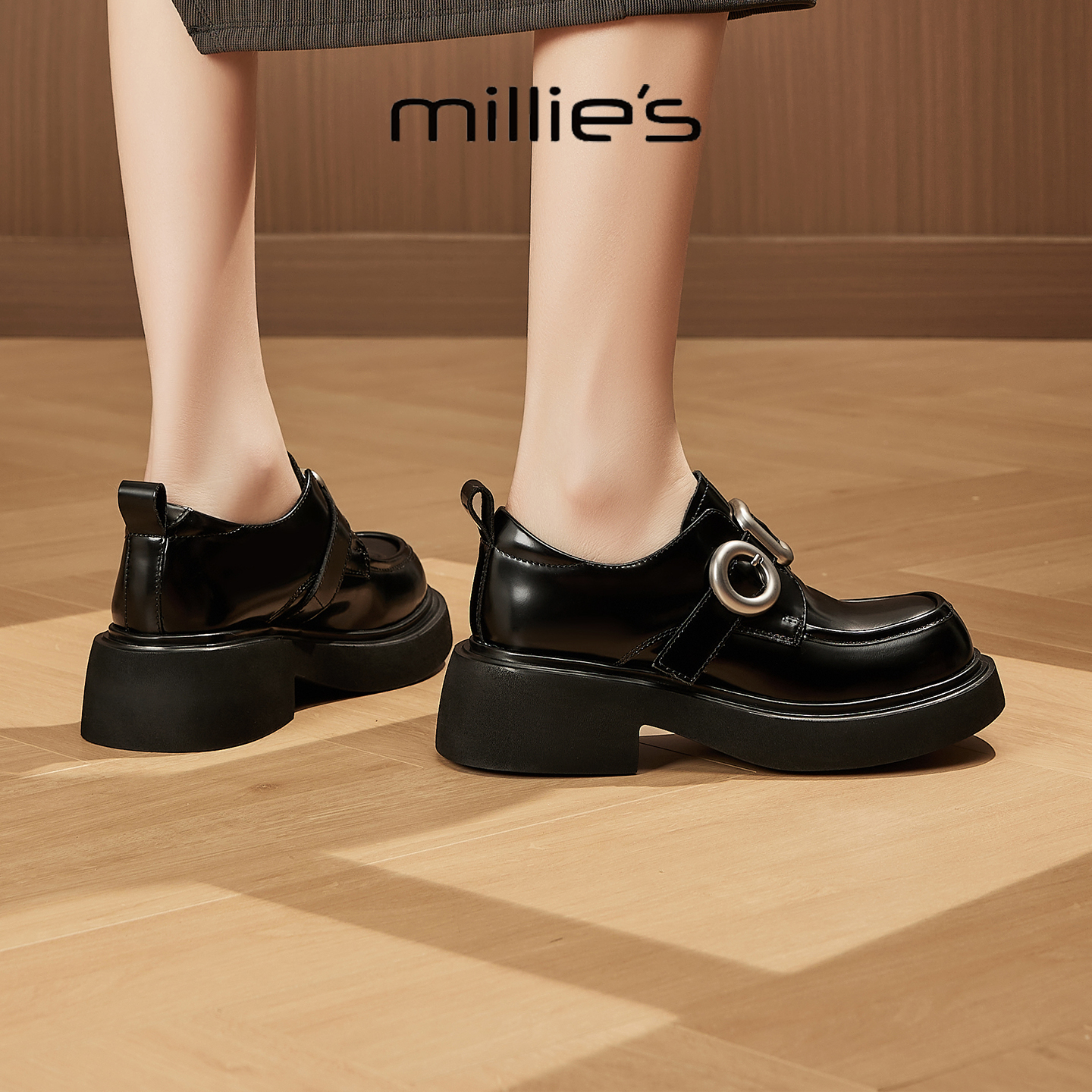 MILLIE'S/妙丽真皮女士单鞋