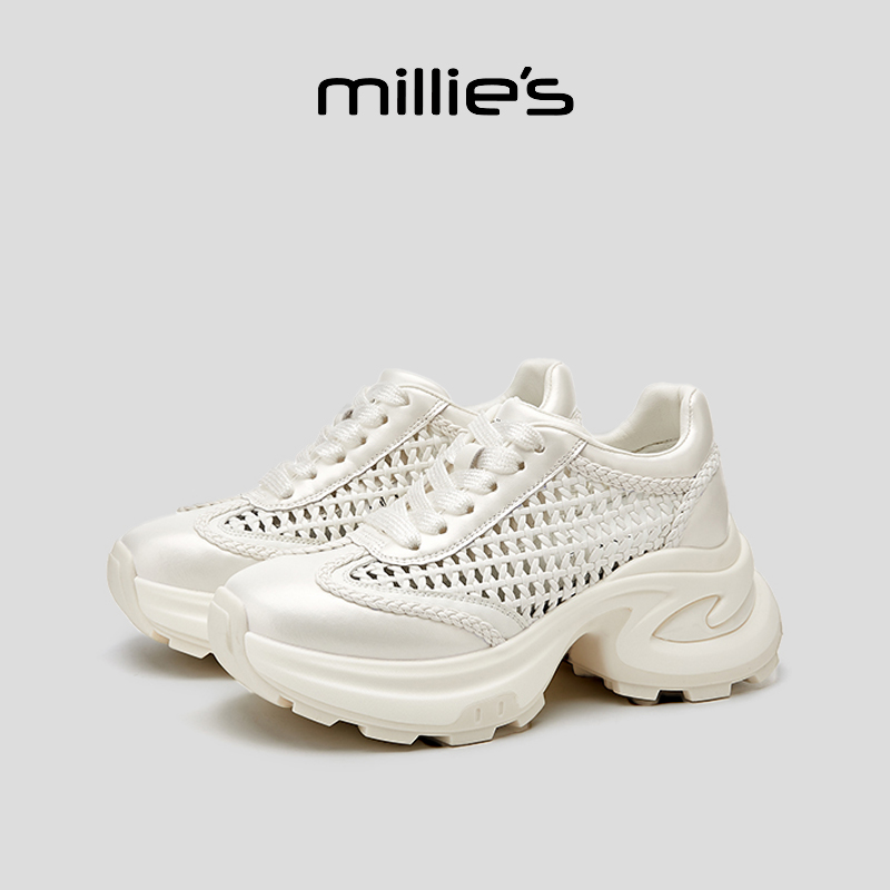 MILLIE'S/妙丽圆头厚底欧美风外出旅游柔软舒适透气时尚休闲女鞋