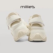 妙丽低跟复古风休闲时尚 凉鞋 MILLIE 舒适百搭日常罗马凉鞋