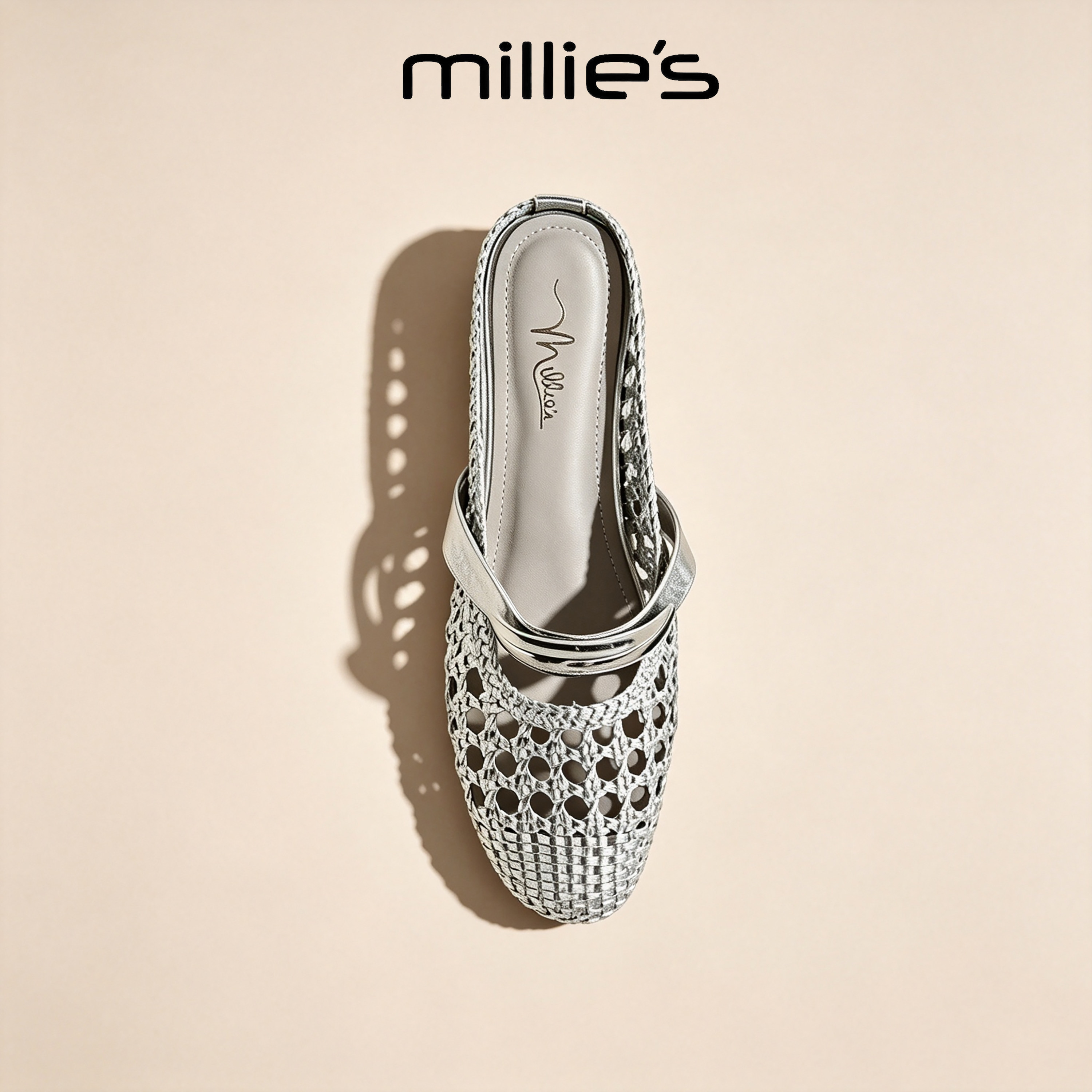 MILLIE'S/妙丽复古风编织拖鞋