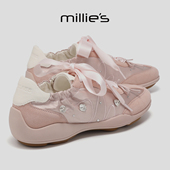 少女风蝴蝶结阿甘鞋 MILLIE 新款 妙丽2026春季 女日常舒适休闲潮