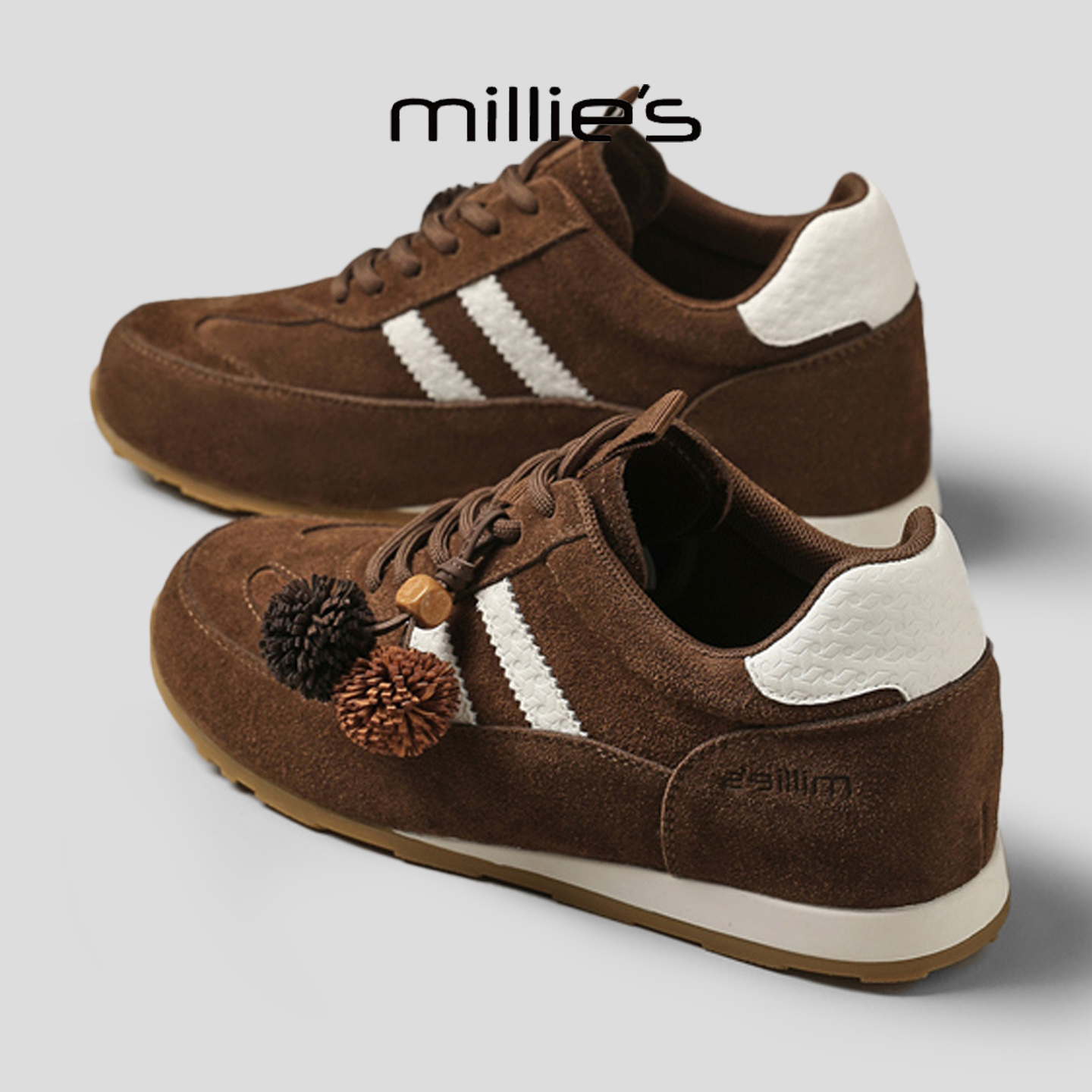 MILLIE'S/妙丽真皮德训鞋女