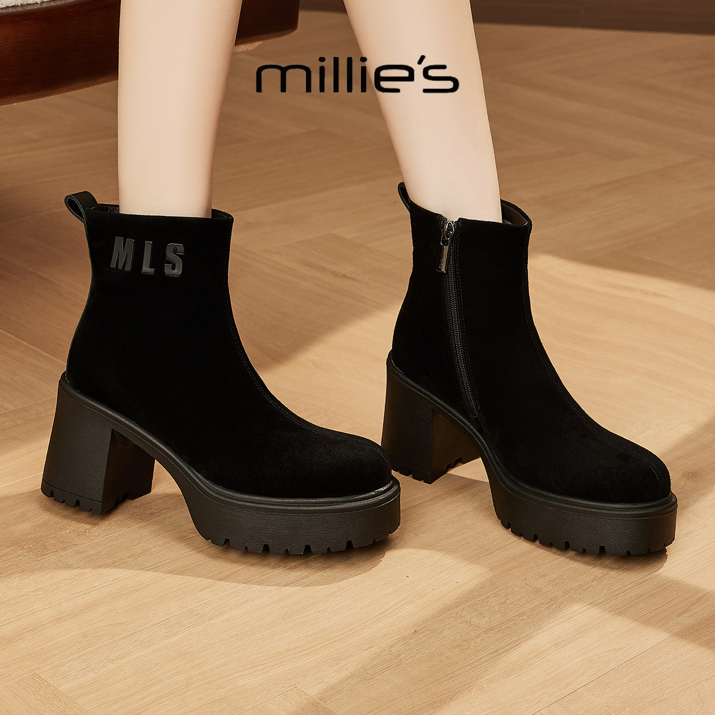 MILLIE'S/妙丽真皮时装靴