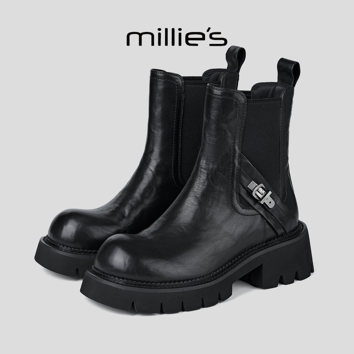 MILLIE'S/妙丽真皮时尚女靴