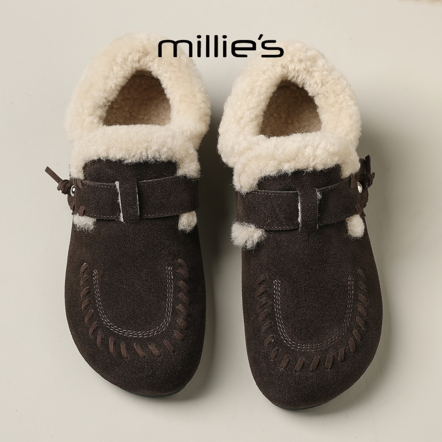 MILLIE'S/妙丽厚底毛毛鞋