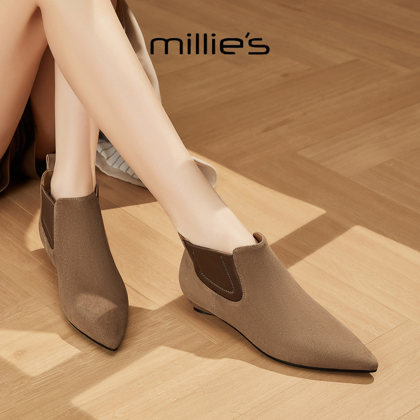 MILLIE'S/妙丽真皮时尚女靴