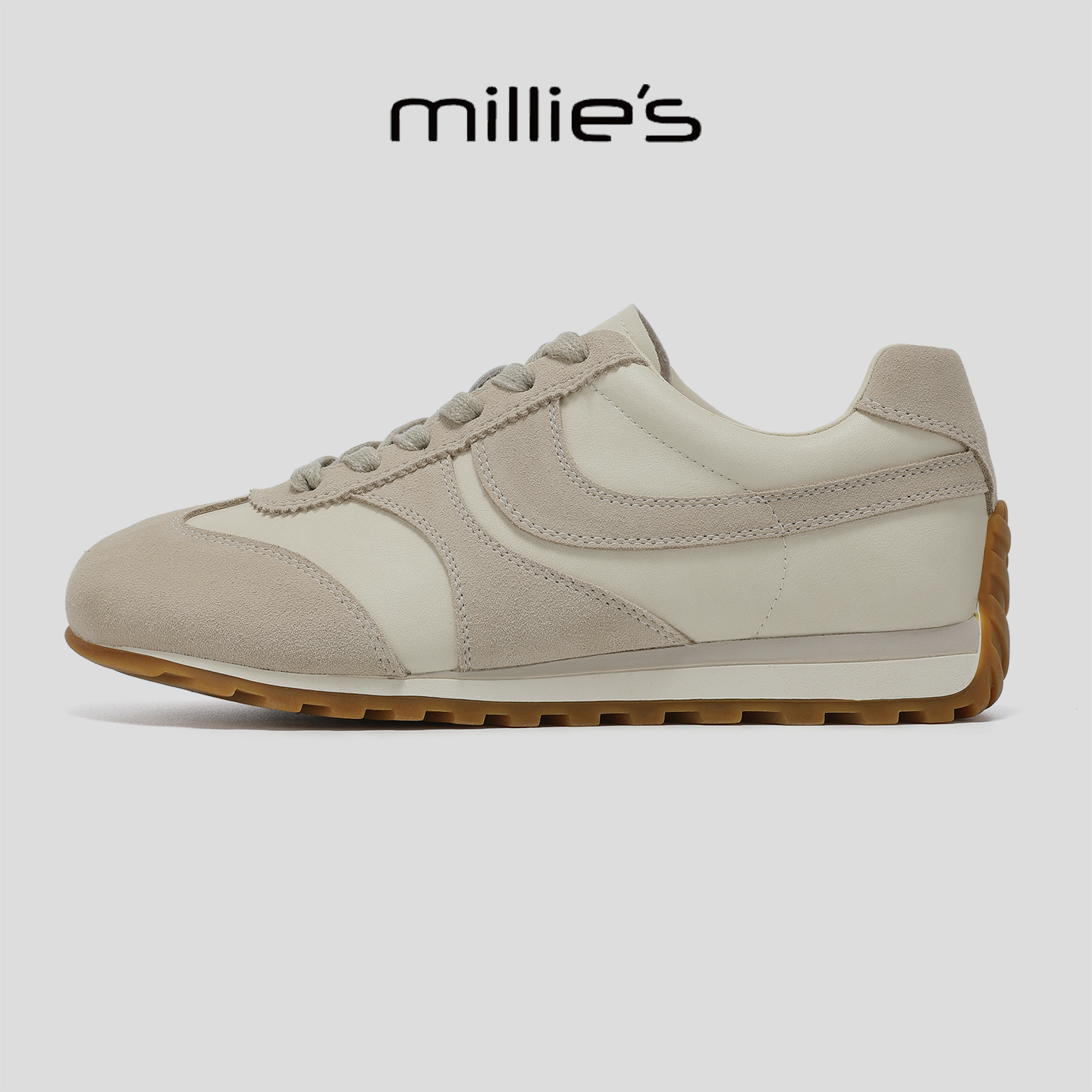 MILLIE'S/妙丽真皮德训鞋