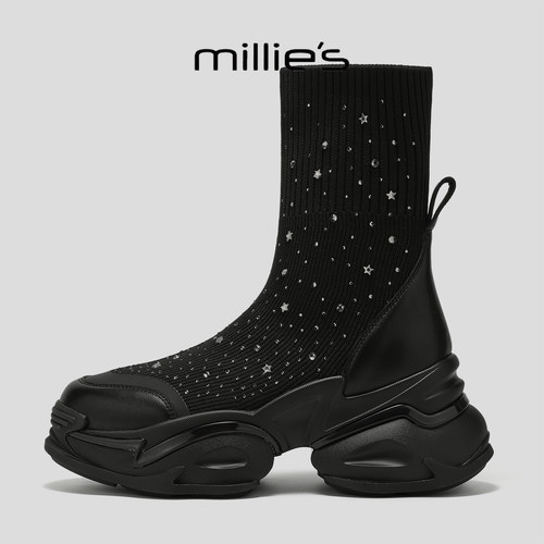 顺丰包邮妙丽增高显瘦星空短靴