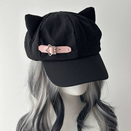 2025新款爱心猫耳鸭舌帽女｜可爱