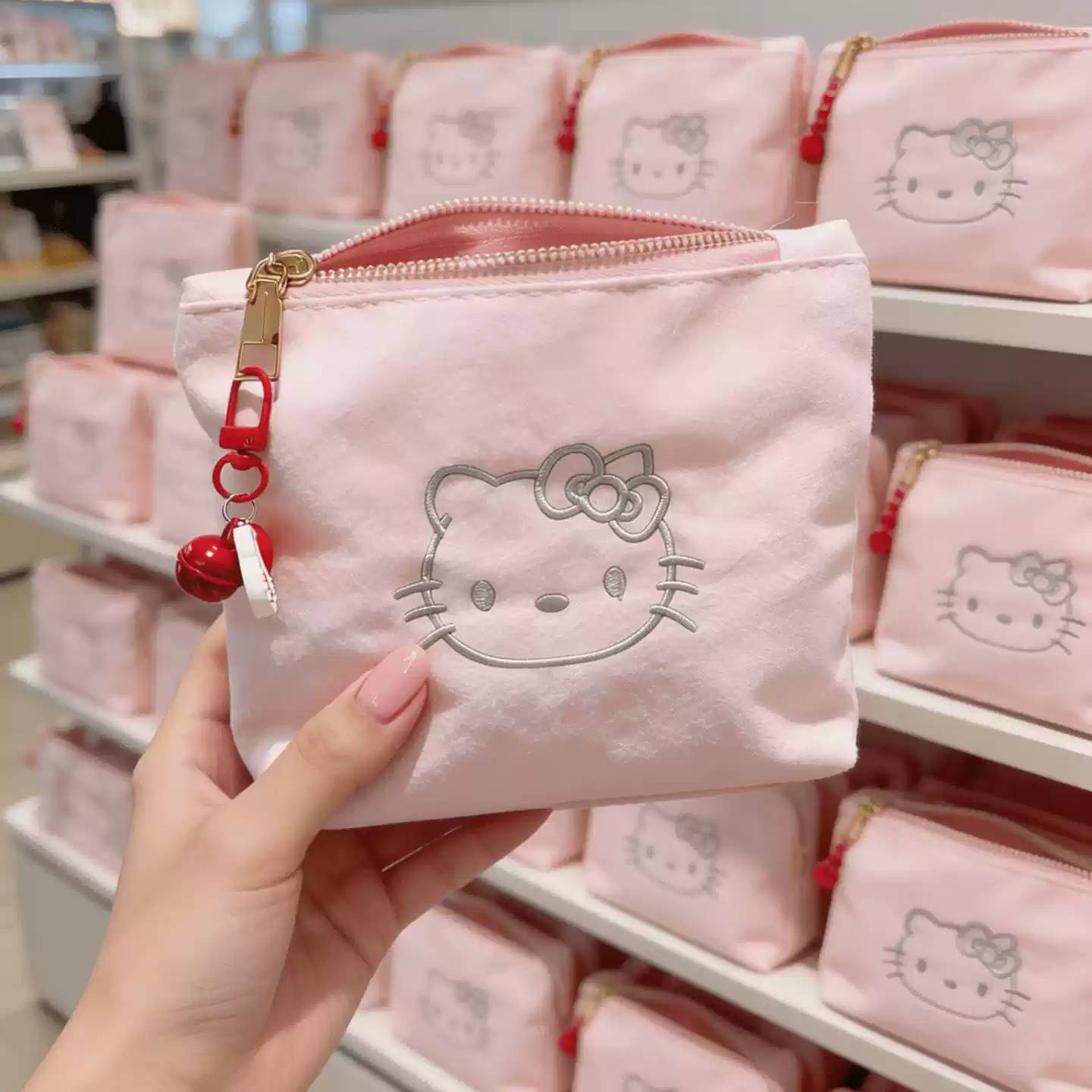 一眼就爱上可爱猫麂皮绒大容量