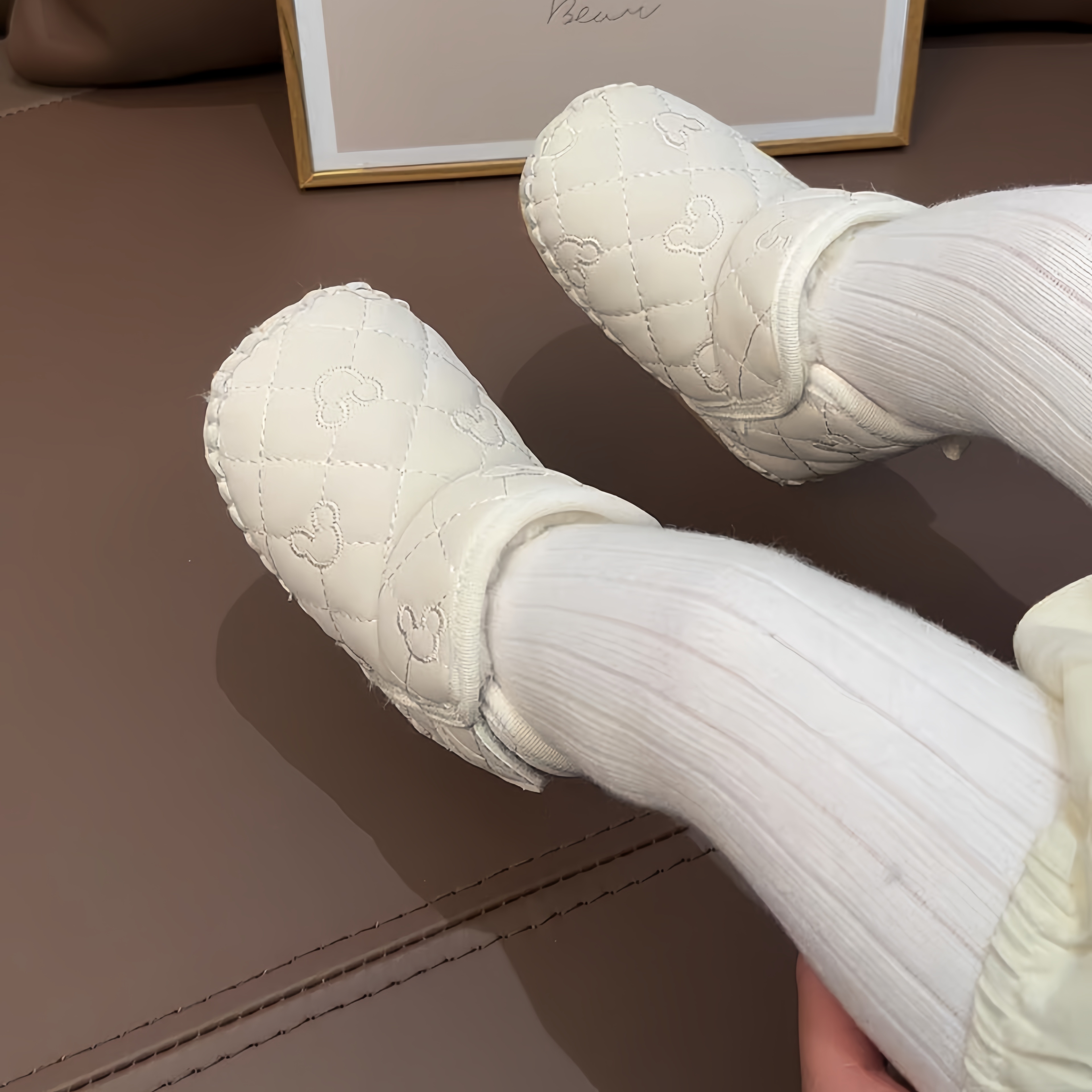 婴儿雪地靴棉鞋冬季加绒加厚外出保暖防风0到6个月小月龄步前鞋