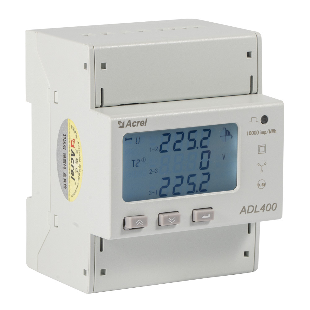 安科瑞ADL400导轨式多功能电表RS485通讯复费率计量表互感器接入