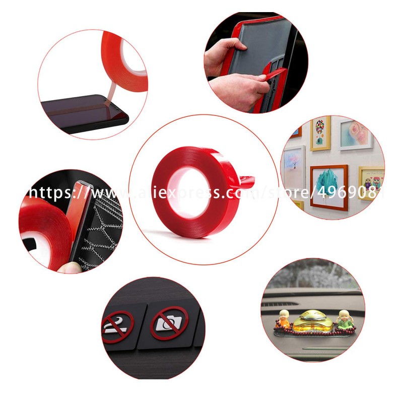 新品Double Side Adhesive Nano Traceless Transparent Acrylic