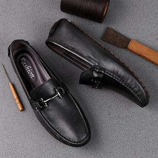 Leather Fas Man Moccasin 新品 Mens Genuine Shoes Summer