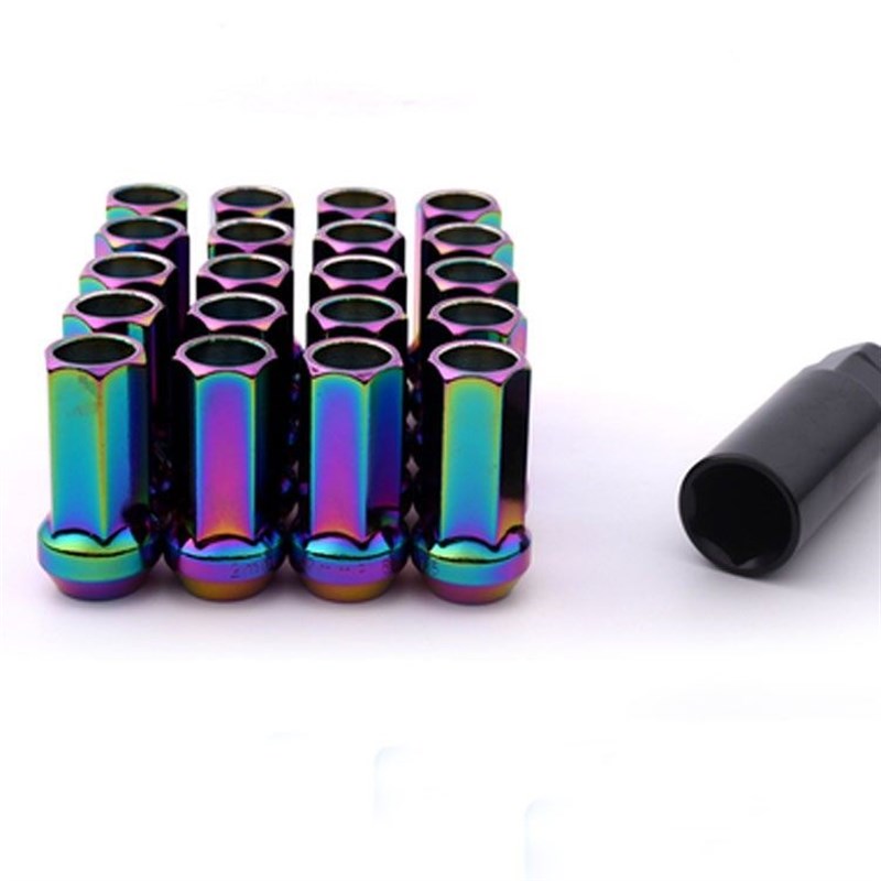 通孔轮胎轮毂改装17套筒六角螺丝12X1.5/1.25轮毂螺母螺丝帽45mm