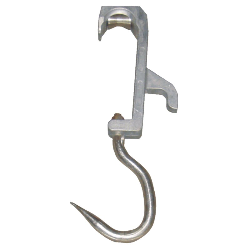 屠宰场设备配件吊架滑轮叉挡双三向弯轨道岔扁担钩杀猪牛羊扣脚链