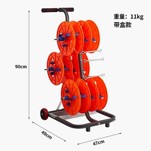 新款立式电线放线架放线神器BV线三线多线家装线带轮放线器工具