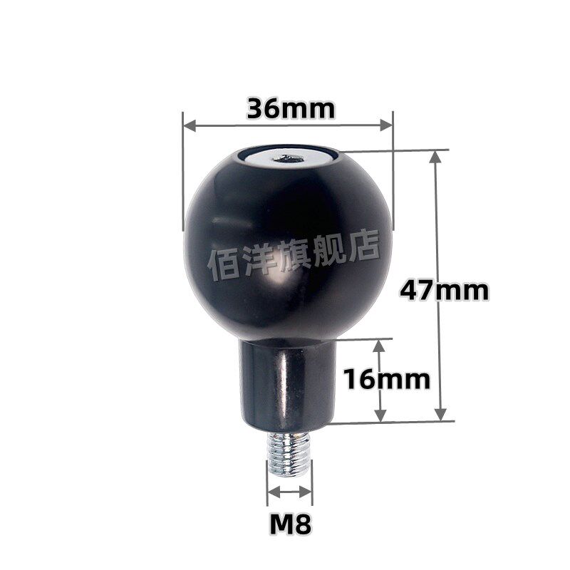 胶木球形转动手柄 内六角手轮手柄 旋转球形捏手 机床握柄M8*D36
