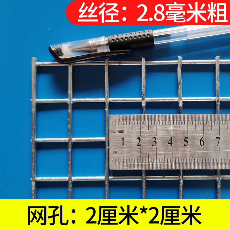 镀锌铁丝网围栏i铁网格网网片防护网加粗电焊养殖网钢丝网小孔鸟