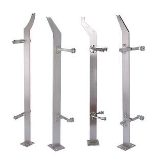 304不玻璃栏杆立锈柱钢楼梯GRE扶手护栏钢管方管圆室外阳台工程