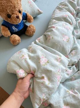 A类纯棉双100549款层纱床上四件套全棉205新款2床单被套件三套床